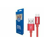 XWAVE Kabl USB2.0 na Micro USB 2 m/ 2A/ aluminium/ upleteni/ crvena