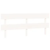Vidaxl Posteljno vzglavje belo 204x3x81 cm trdna borovina