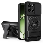 GS Ovitek za OnePlus Nord 6 Armor, držalo za prstan, s pokrovom kamere, črn