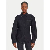 Patrizia Pepe Jeans srajca 8C0795/D113-CA74 Mornarsko modra Regular Fit