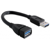 DELOCK Podaljšek USB 3.0 A-A 15cm črn Delock 82776