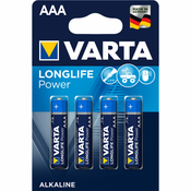 Varta Longlife Power AAA, Baterija za jednokratnu upotrebu, AAA, Alkalne, 1,5 V, 4 kom, Plavo, Višebojno