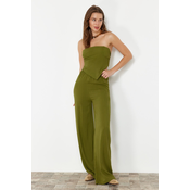Trendyol Khaki Woven Blouse Trousers Set