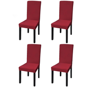 vidaXL Rastezljive navlake za stolice 4 kom Bordo