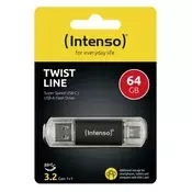 Intenso 64GB Twist Line USB 3.2/USB-C spominski ključek