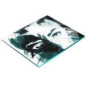 shumee Steklena kuhinjska deska za rezanje z abstraktno žensko grafiko 60x52 cm