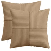 vidaXL Prevleka za blazino 2 pcs ALMELO Rjava 50 x 50 cm korduroy