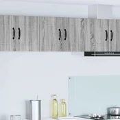 vidaXL Stenska kuhinjska omarica 2 pcs Siva Sonoma 30 x 31 x 40 cm