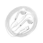 OEM Mayaxess, Žične USB-C slušalke z vgrajenim mikrofonom za Galaxy Z Flip 6, Bela, (5000299375)
