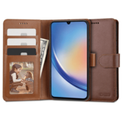 Onasi Wallet denarnica usnjena preklopna torbica Samsung Galaxy A55 - rjava