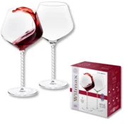 shumee Ročno izdelani kozarci za vino Wilmax Julia, 2 kosa, 950 ml, primerni za pomivanje v pomivalnem stroju, moderni kozarci za belo vino, odporni proti oksidaciji