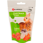 Priboljšek za glodavce Flamingo Drops jagoda 75g