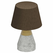 EGLO 95527 | Tarega Eglo stolna svjetiljka 37cm sa prekidacem na kablu 1x E27 sivo, smede