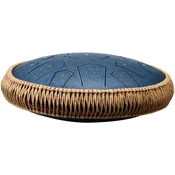 VEVOR Jekleni jezični boben 14x14x13 cm modra