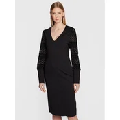 TWINSET Cocktail obleka 222TT2180 Črna Slim Fit