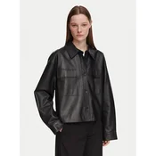 Weekend Max Mara Usnjena jakna Piovra 2625446021 Črna Regular Fit