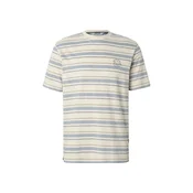 INDICODE JEANS Majica Eron ecru/golobje modra/rjava