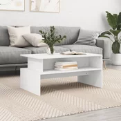 vidaXL Klubska mizica bela 90x55x42,5 cm inženirski les