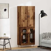 Highboard 2 pcs Staro drvo Inženjersko drvo i staklo