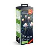 LED solarna svetilka – 12 mini gob – toplo bela – 24 cmx4 m