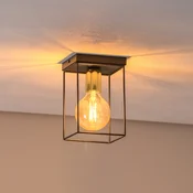 Luminex Stropna svetilka Anna z kovinskim okvirjem, enogorka - Dnevna soba/jedilnica - črna, zlata - Kovina