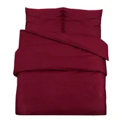 Vidaxl Posteljnina bordo 155x220 cm bombaž