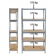 Regal za shranjevanje 180x90x40 cm - 5 polic