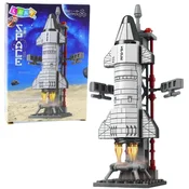 slomart Gradbeni bloki Vesoljska raketa z izstrelitveno ploščadjo LEAN TOYS, 107 el.