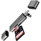 IcyBox IB-CR200-C citac kartica USB-C SD / microSD + USB hub