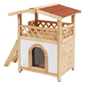Kerbl Kerbl Hišica za mačke Tyrol Alpin 88x57x77 cm svetlo rjava, (21158095)