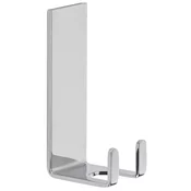 Samolepilni kavelj THOR, krom - Chrome - 21x60x30 mm - Gedy - 24 - Iz nerjavečega jekla - Dvojni kavelj - Kvadratni - 21 - 60 - 30 - 14