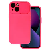 Onasi Lens Cover silikonski ovitek zaščita za iPhone 15 Pro - pink