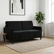 vidaXL Sofa s shrambo Črna 172 x 78 x 87 cm Poliester