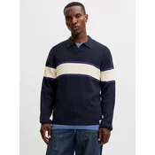 JACK & JONES Pulover JORFREDERIKSBERG modra / mornarska / bela