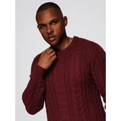 Ombre Knitted monochrome mens viscose cardigan - navy blue