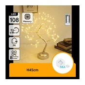 Aigostar - LED božicna dekoracija 108xLED/3xAA/8 funkcija 45cm topla bela