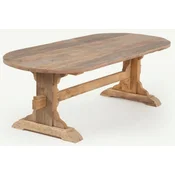 Casa Padrino country style dining table natural - Various Sizes - Oval rustic solid wood kitchen table - Rustic solid wood dining room furniture - Country style dining room furniture