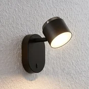 Lindby Marrie LED reflektor s stikalom, črn - Dnevna soba/jedilnica - Sodobni - črna - Kovina