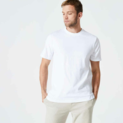 Majica za fitnes muška 500 essentials ledeno bijela