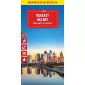 MARCO POLO Reisekarte USA Ost 1:2 Mio.