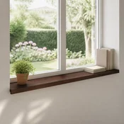vidaXL Okenske police 2 kos Temno rjava 120 x 30 x 2 cm Trda bukovina