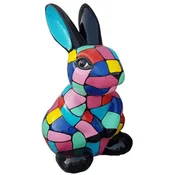 Casa Padrino luxury designer decorative figure rabbit multicolored H. 65 cm - Weatherproof decorative sculpture - Living room decorative figure - Luxury garden decorative animal figure