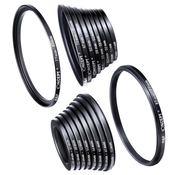 K&F 18 kosov Filter Ring Adapter Set, komplet kovinskih obročkov za filtre za fotoaparat