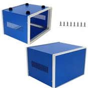 Modro kovinsko ohišje za naprave 100x230x185mm
