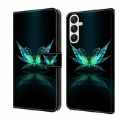 Eleganten etui ovitek za Samsung A35 5G, Metulj, odsev