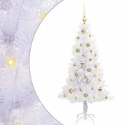 Vidaxl Umestno božično drevo med 150 LED Bela 150 cm PVC in jeklo