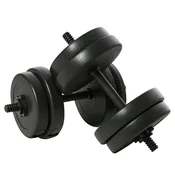 HOMCOM Komplet ročk za telovadnico 20kg (4x2.5kg, 4x2kg), uteži za telovadnico z 8 diski po 2kg, 2.5kg, O25mm, za domačo vadbo