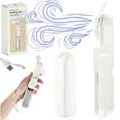 WOWO Zložljiv mini ventilator 2v1 s powerbanko USB bel