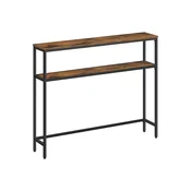 Songmics Konsolna miza 20x100x80 cm rjava
