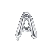 PartyDeco Folija balon črka A srebrn 35 cm